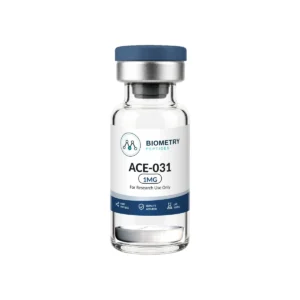 ACE-031 1MG research vial, Biometry Peptides. For research use only.