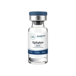 Epitalon 10MG research vial, Biometry Peptides. For research use only.