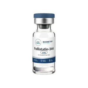 Follistatin-344 1MG research vial, Biometry Peptides. For research use only.