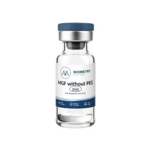 MGF without PEG 2MG research vial, Biometry Peptides. For research use only.
