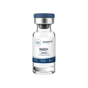 NAD+ 100MG research vial, Biometry Peptides. For research use only.