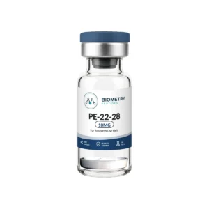 PE-22-28 10MG research vial, Biometry Peptides. For research use only.