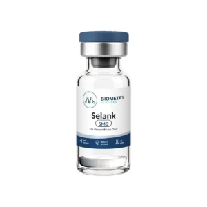 Selank 5MG research vial, Biometry Peptides. For research use only.