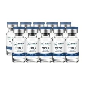 MOTS-C 10mg [USA] box of 10 research vials, Biometry Peptides. For research use only.