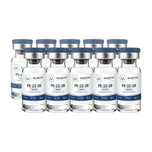 PE-22-28 10mg [USA] box of 10 research vials, Biometry Peptides. For research use only.