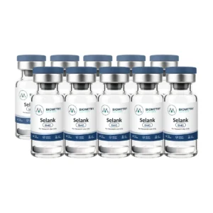 Selank 5 mg (1 vial) box of 10 research vials, Biometry Peptides. For research use only.