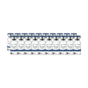 PEG MGF 2 mg (1 vial) box of 20 research vials, Biometry Peptides. For research use only.